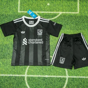 Liverpool Childrens Black & White Goalkeeper Kit 25/26