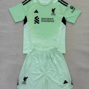 Liverpool Childrens Green Goalkeeper Kit 25/26